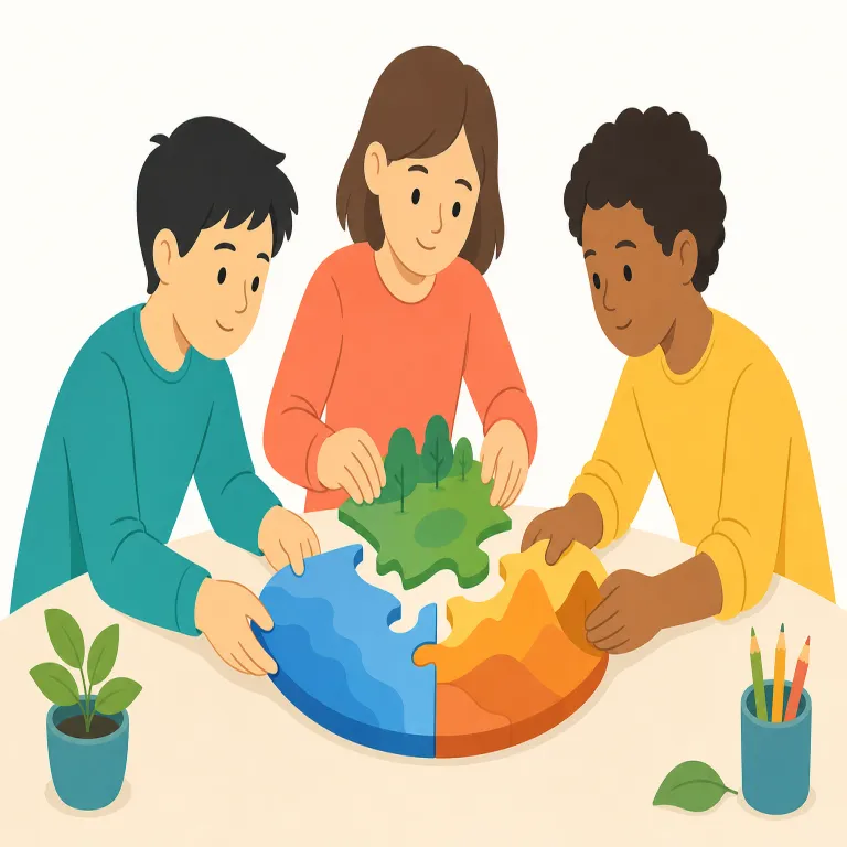 collaboratively（協力して・副詞）の覚え方イラスト — まず collaborate を知っていると入れやすく、そこに -ly が付いて「協力する形で」「共同で」という副詞になります