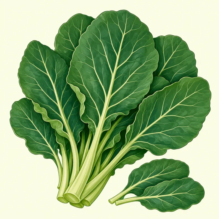 collard（コラードグリーン・名詞）の覚え方イラスト — 野菜名としては kale や cabbage の仲間として覚えると入りやすいです