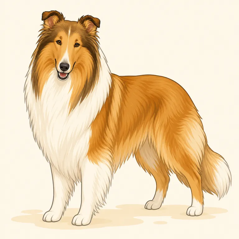 collie（コリー・名詞）の覚え方イラスト — 犬一般の名前ではなく、牧羊犬として知られる「コリー種」の名前だと押さえると覚えやすいです