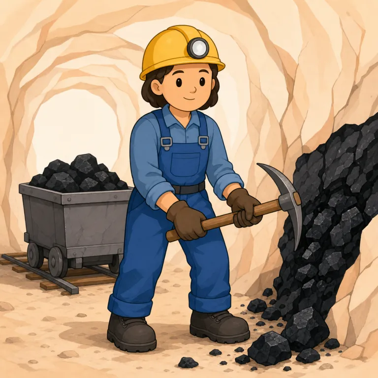 collier（炭坑者・名詞）の覚え方イラスト — 「coal（石炭）」と「colliery（炭鉱）」の仲間として覚えると定着しやすい語です