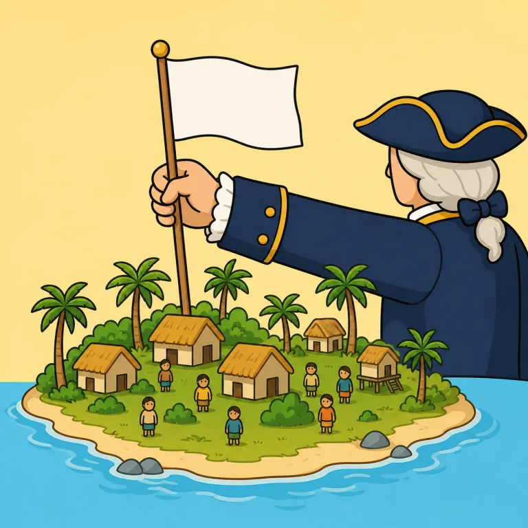 colonial（植民地の・adjective）の覚え方イラスト