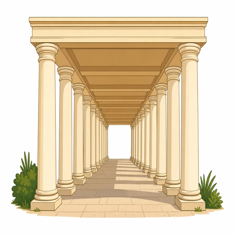 colonnade（列柱・名詞）の覚え方イラスト — column を知っていれば核はつかめます
