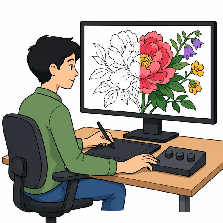 colorist（色彩調整・着色の専門家・noun）の覚え方イラスト