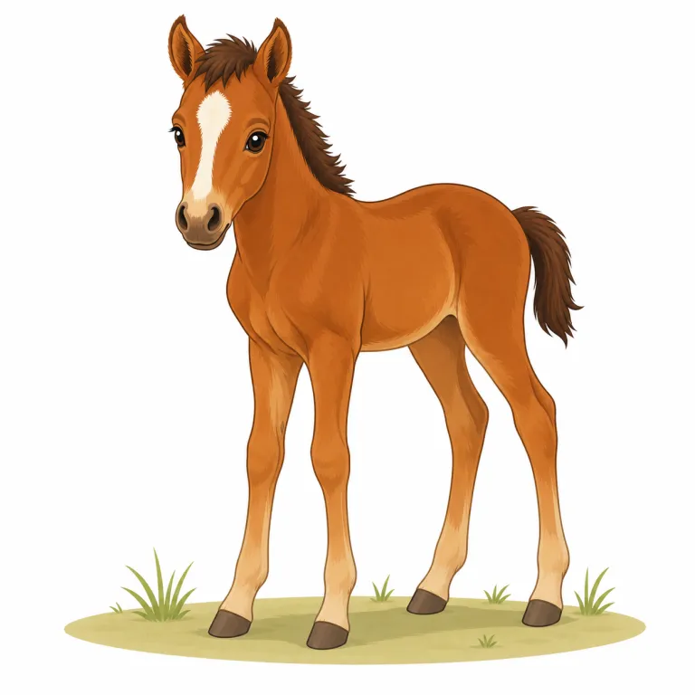 colt（雄の子馬・名詞）の覚え方イラスト — horse より細かく、年齢と性別まで限定する語だと意識すると残りやすいです