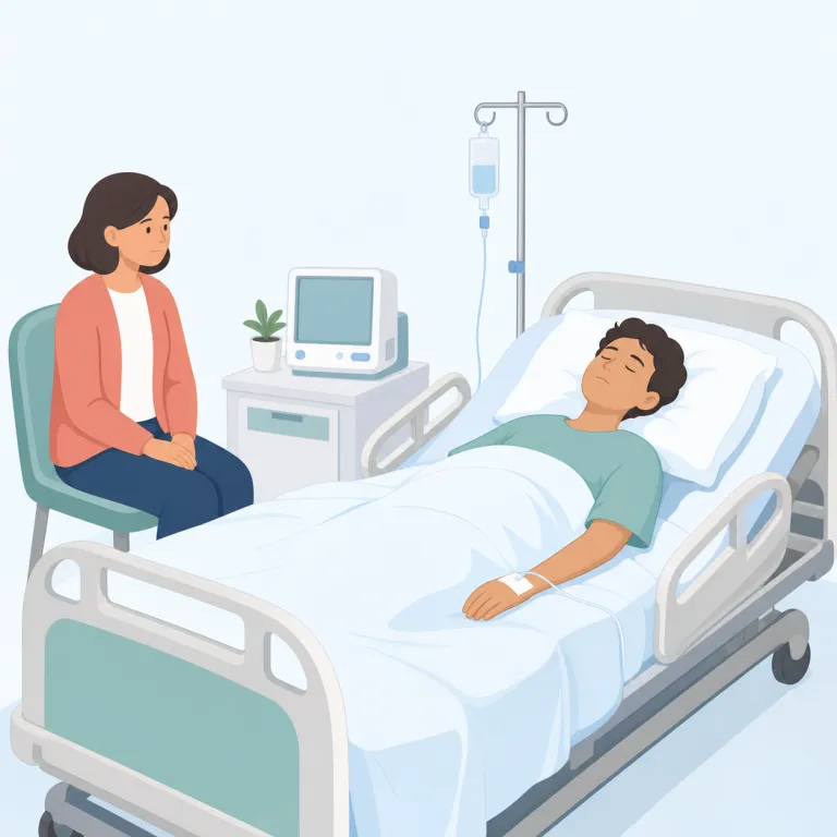 comatose（昏睡状態・形容詞）の覚え方イラスト — coma を知っていれば、その形容詞版が comatose と覚えるのが最短です