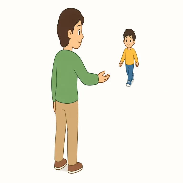 come（来てください・動詞）の覚え方イラスト