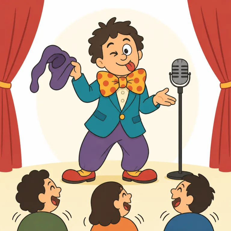 comic（コメディアン、喜劇俳優・noun）の覚え方イラスト