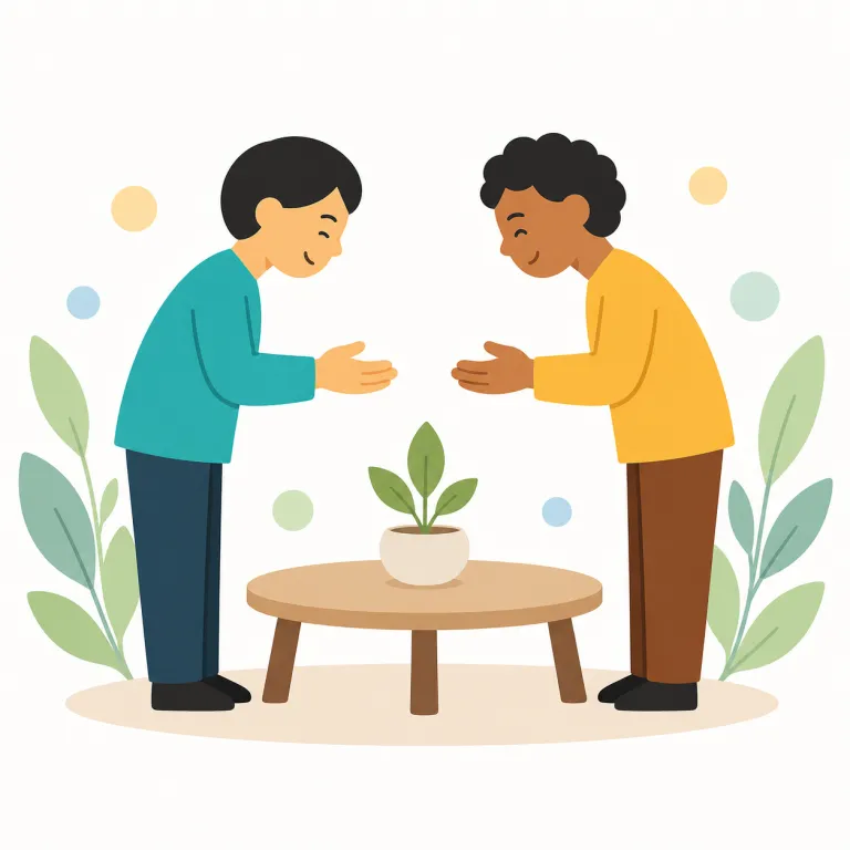 comity（礼儀・相互尊重・名詞）の覚え方イラスト — comity は「相手と争わず、礼節を保ってうまくやる」場面で覚えると残りやすい