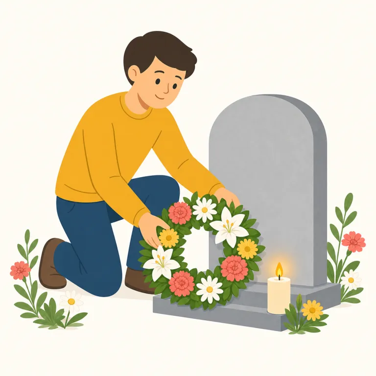 commemorate（記念する・動詞）の覚え方イラスト — この「記念する」は、亡くなった人を追悼する基本義とは別に、出来事・周年・偉業などを後世に残すために公的にしるす意味で覚える
