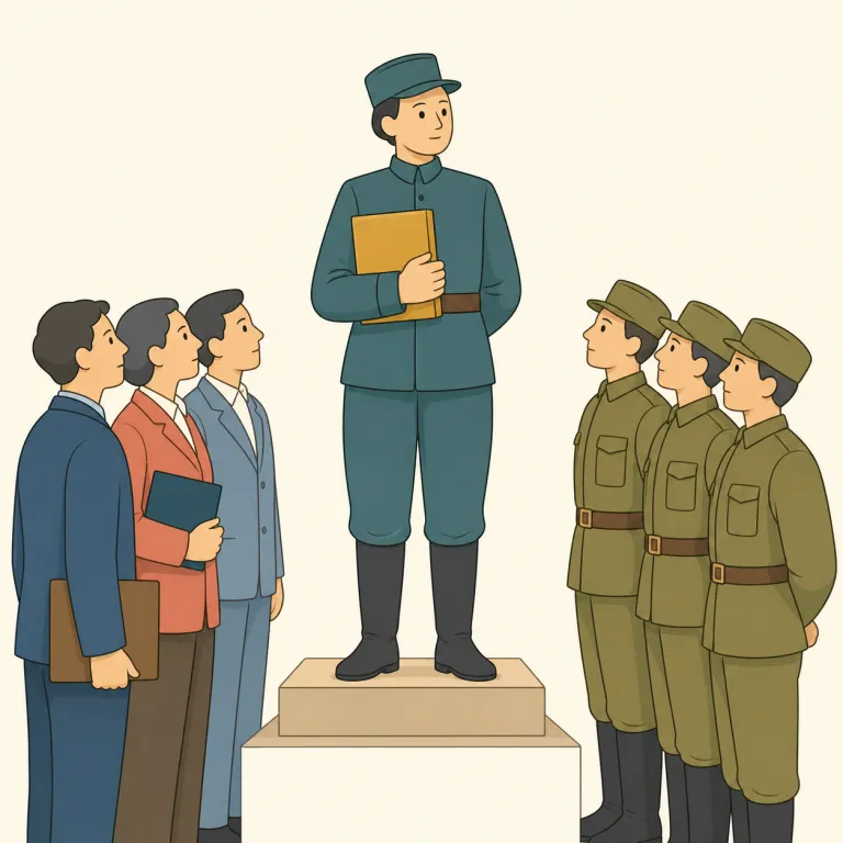 commissar（政治委員・名詞）の覚え方イラスト — commissioner や commission を知っていると覚えやすい語です