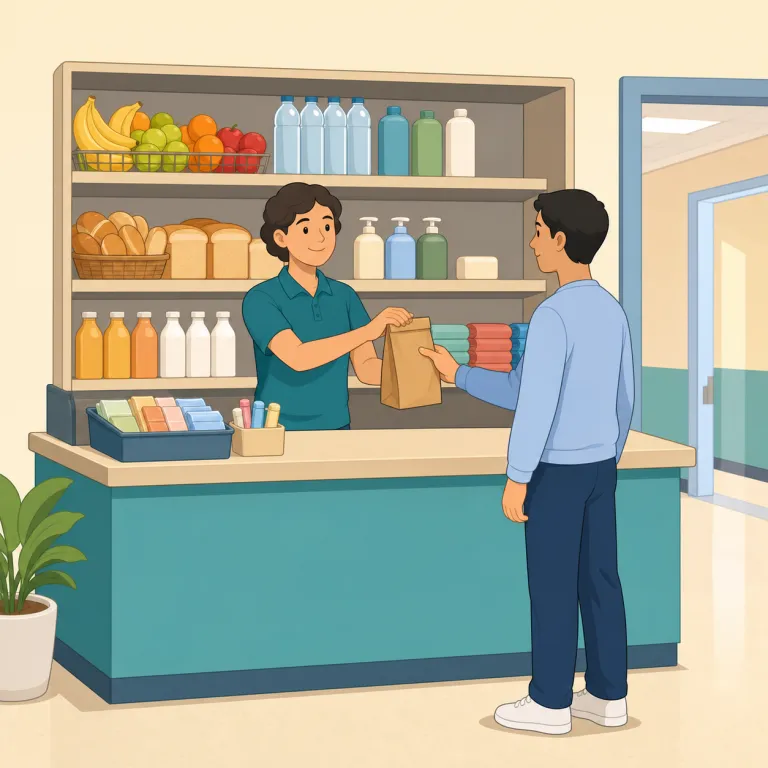 commissary（売店・名詞）の覚え方イラスト — commission（委任された仕事）や commissioner（役職者）を知っていると近づけやすい語