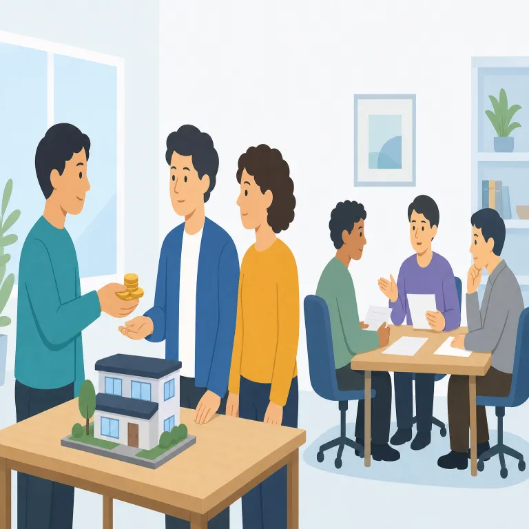 commission（手数料、委員会・名詞）の覚え方イラスト — commission は「何かを正式に任せる場面」に結びつけると覚えやすい