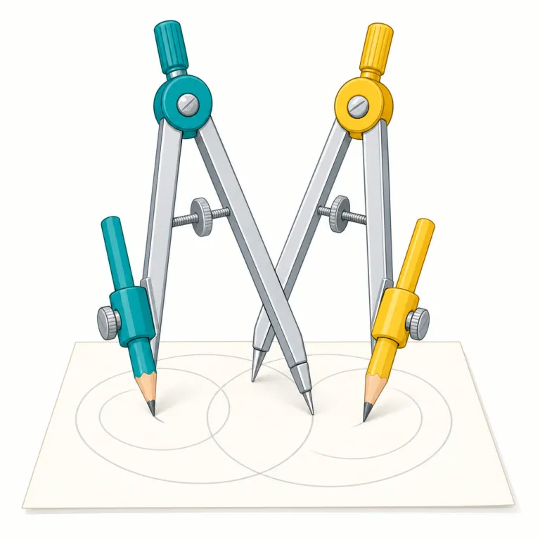 compasses（コンパス・名詞）の覚え方イラスト