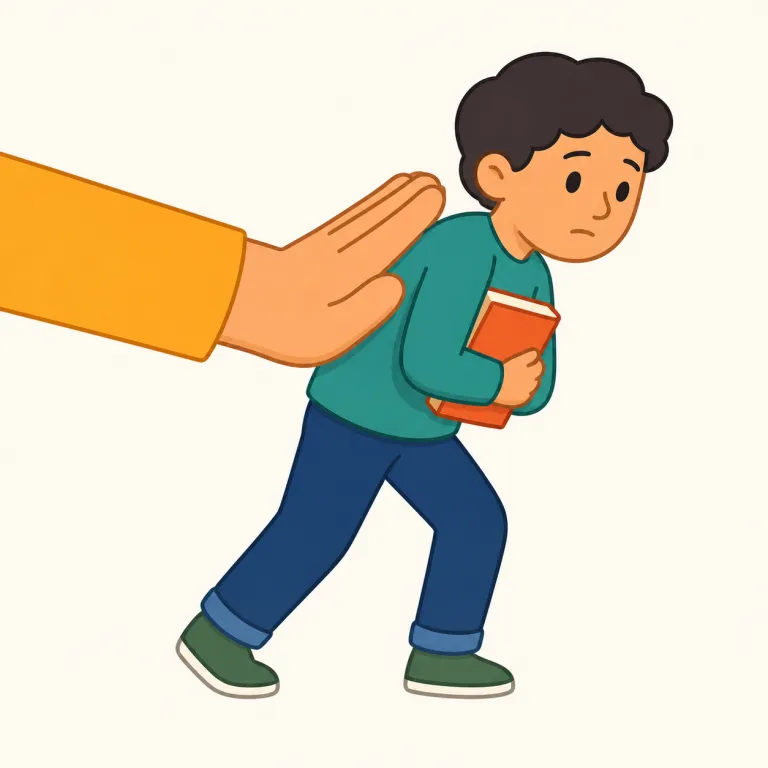 compel（強制する・動詞）の覚え方イラスト — このレコードでは「権力や根拠が相手を従わせる」場面に寄せて覚える