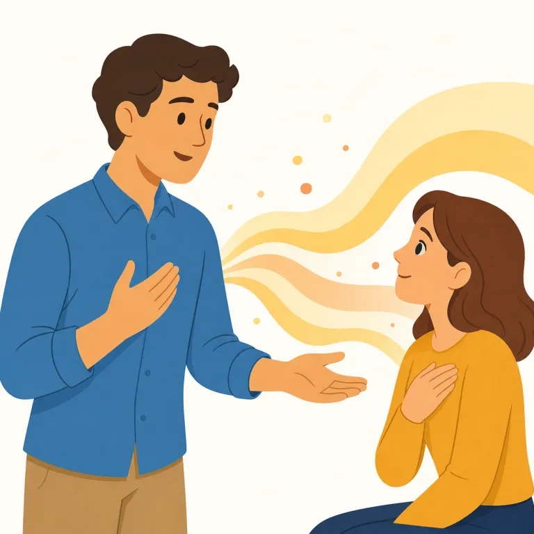 compellingly（説得力を持って・副詞）の覚え方イラスト — compellingly は compel「相手を動かす」を含み、聞き手や読み手を納得へ押し出すように「説得力を持って」という意味で使います