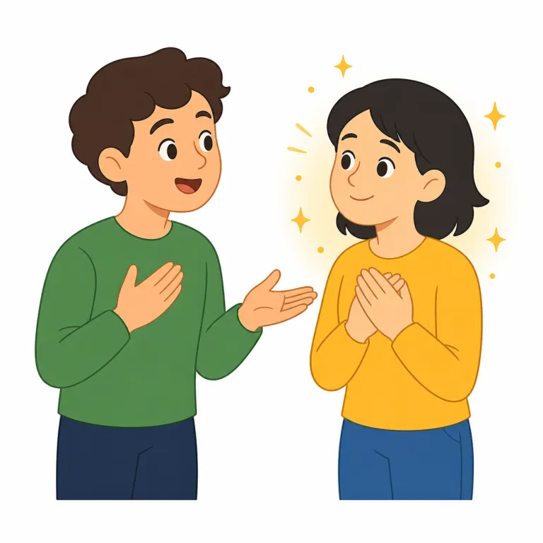 compliment（褒め言葉・名詞）の覚え方イラスト — 名詞では「受け取る言葉」として覚えるのがコツです