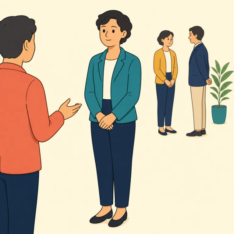 comport（振る舞う・動詞）の覚え方イラスト — 自分の体や態度を、その場にふさわしく「運ぶ」と考えると覚えやすいです