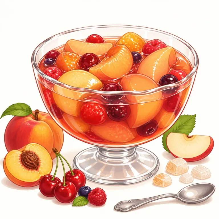 compote（果物の砂糖煮・名詞）の覚え方イラスト — compote は compose「組み立てる」や component「構成要素」と同じく、com-「共に」+ put/pose 系の「置く」の感覚で覚えるとよいです