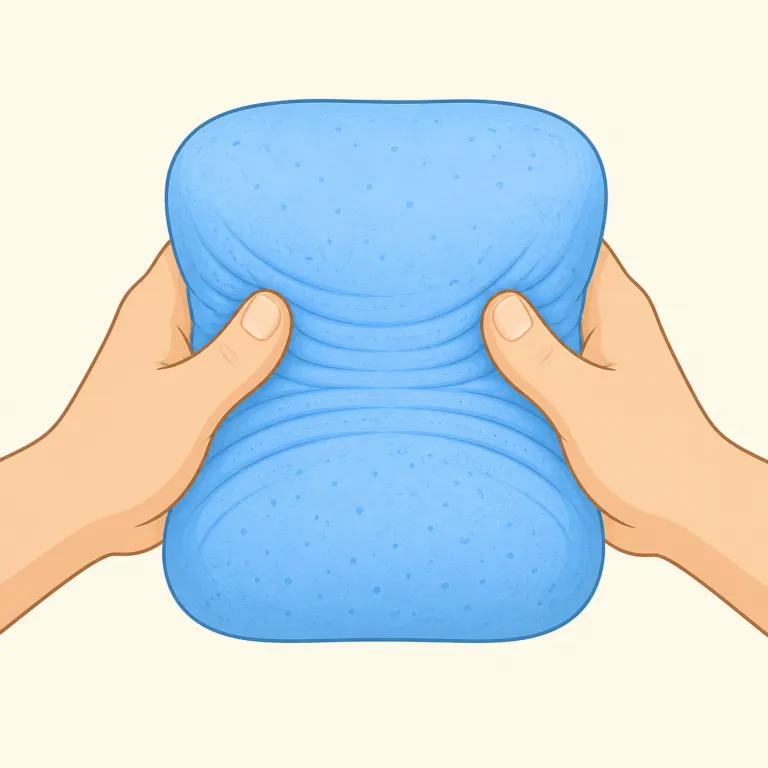 compress（圧縮する・動詞）の覚え方イラスト — compress の中にある press「押す」に注目します