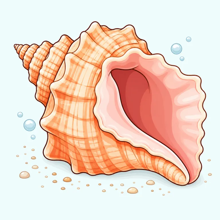conch（巻貝・名詞）の覚え方イラスト — まず shell を軸に覚えるとよい語です