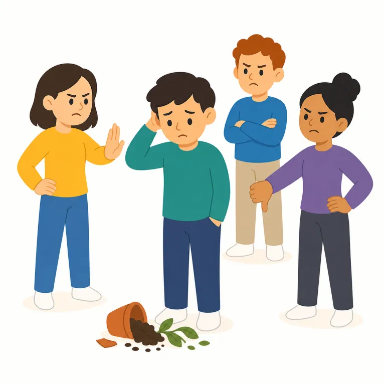 condemn（非難する・動詞）の覚え方イラスト — condemn は「非難する」の意味では、単なる complain や criticize よりかなり強い語です