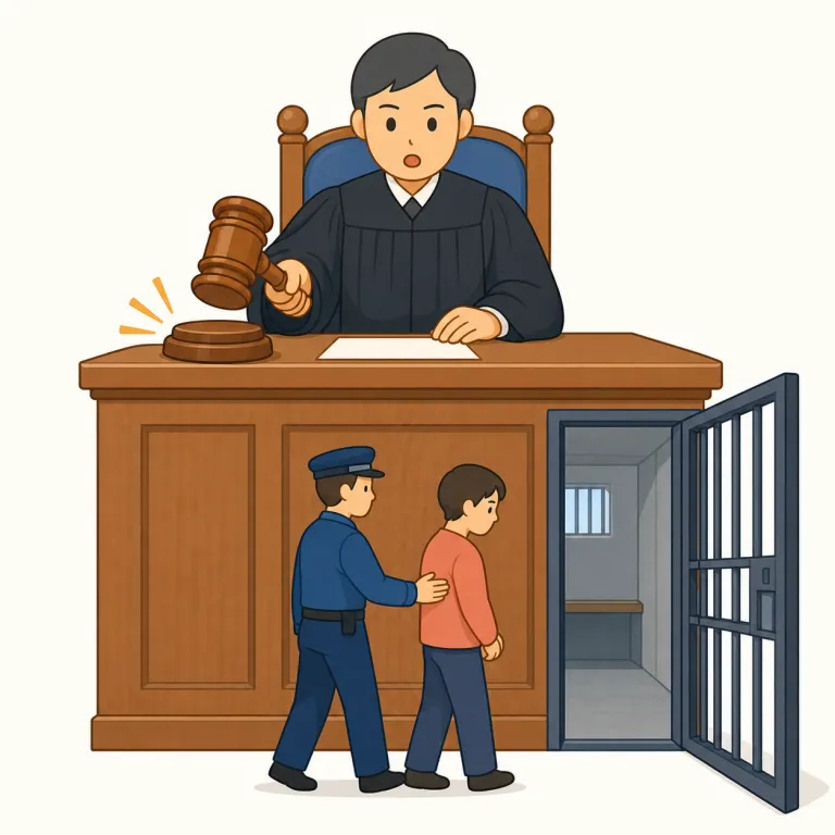 condemn（刑を宣告する・verb）の覚え方イラスト