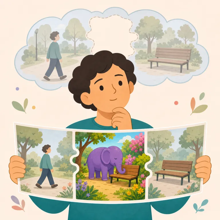 confabulation（作話・名詞）の覚え方イラスト — 動詞 confabulate に名詞語尾 -ion を付けた形で、「作話する行為・現象」と整理すると覚えやすくなります