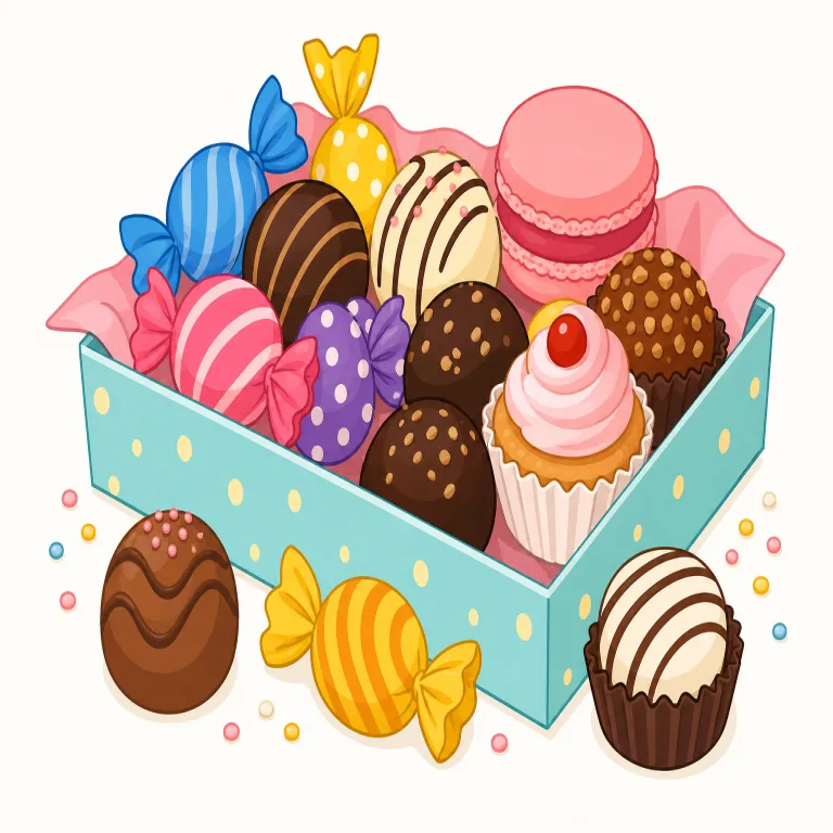 confection（菓子・名詞）の覚え方イラスト — まず confectionery「菓子売り場・製菓業」を知っていると、confection はその中心になる「菓子そのもの」とつながります