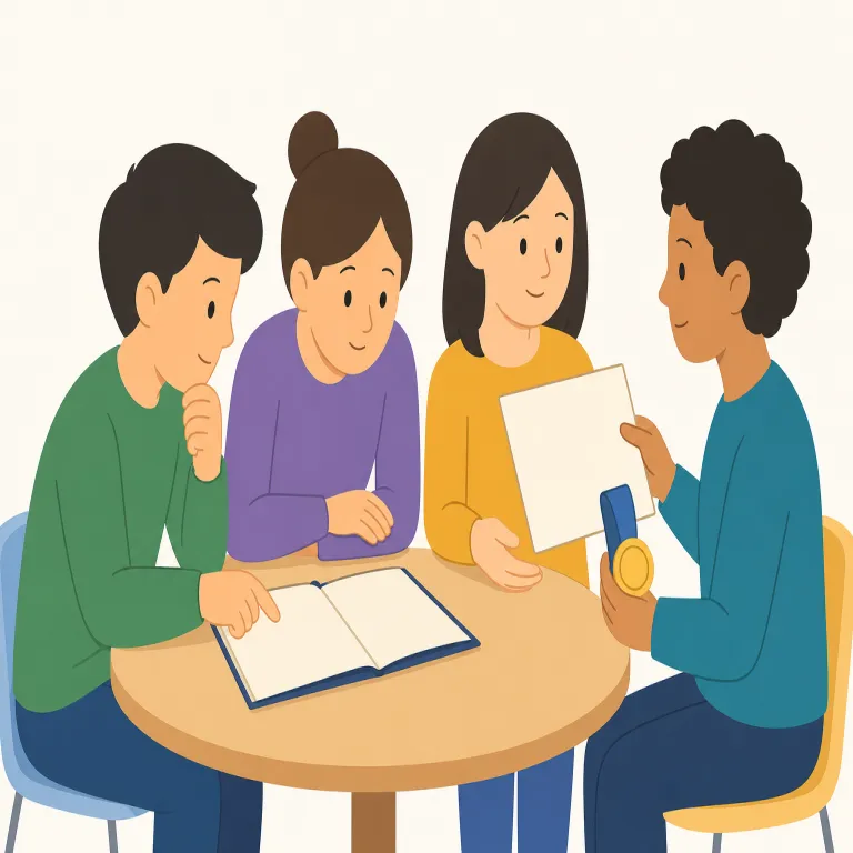 conferring（授与する、協議する・verb）の覚え方イラスト