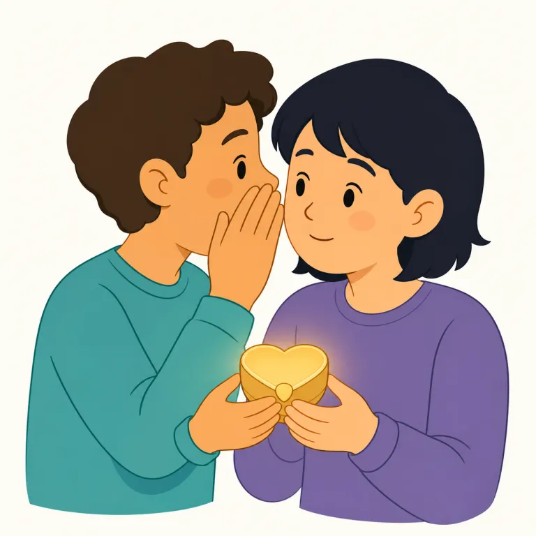 confide in（打ち明ける・句動詞）の覚え方イラスト — confide in は、まず confidence（信頼・自信）を思い出すとつながります