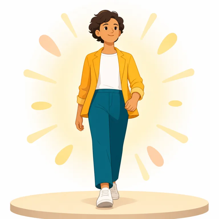 confidently（自信を持って・副詞）の覚え方イラスト — confidently は confident（自信のある）に -ly（その様子で）が付いた副詞です