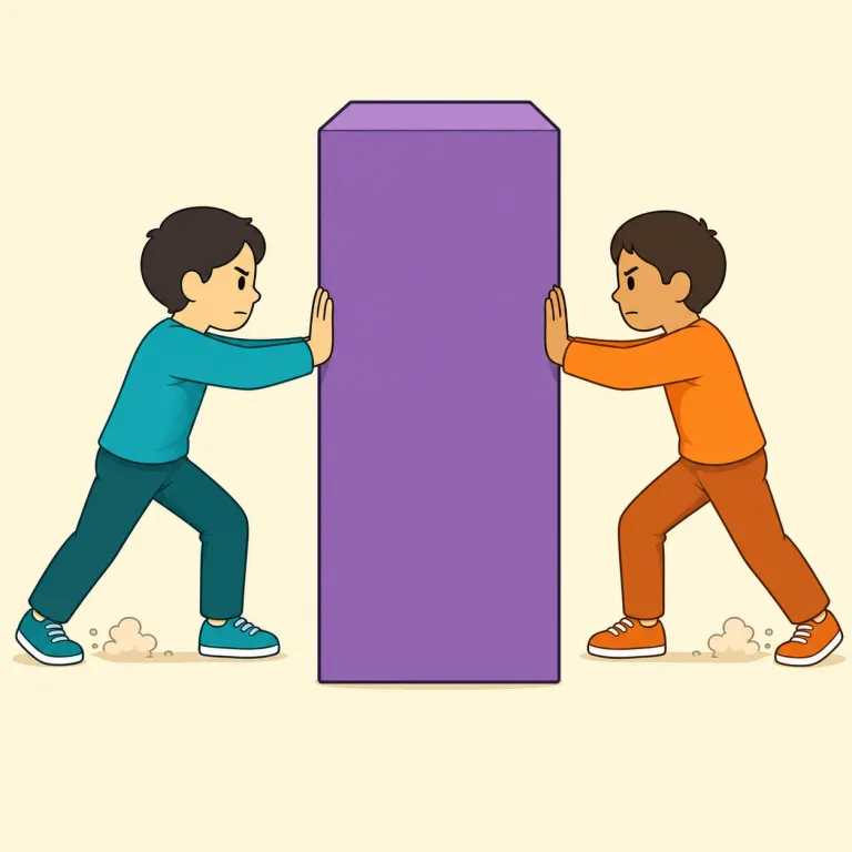 conflict with（対立する・verb）の覚え方イラスト