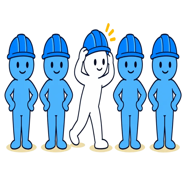 conform（従う、順応する・verb）の覚え方イラスト