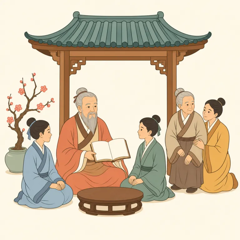 confucianism（儒教・名詞）の覚え方イラスト — まず Confucian をひとかたまりで「孔子の教えに関する」と覚え、そこに -ism が付くと「思想・主義」になる、と型で押さえると定着しやすいです