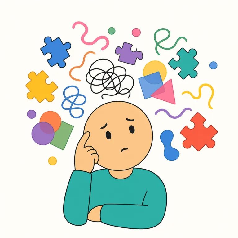 confusion（混乱・名詞）の覚え方イラスト — このエントリの confusion は、個人の「当惑」ではなく、人・情報・予定などが入り乱れて秩序がなくなる「混乱」を表す意味として覚えます