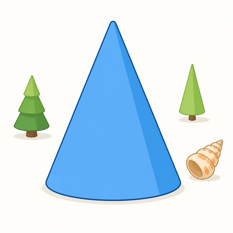 conical（円錐形の・形容詞）の覚え方イラスト — cone（円すい）が分かれば conical はかなり取りやすい語です