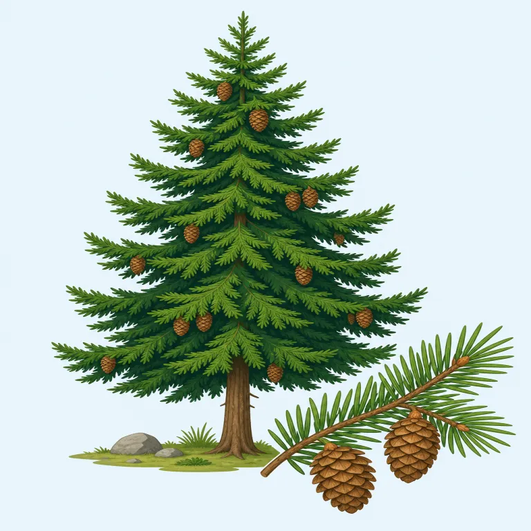 coniferous（針葉樹の・形容詞）の覚え方イラスト — まず conifer をひとかたまりで覚えると楽です