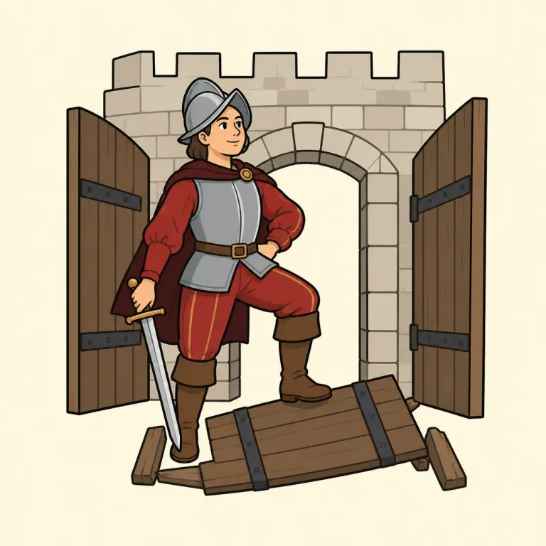 conquistador（征服者・noun）の覚え方イラスト