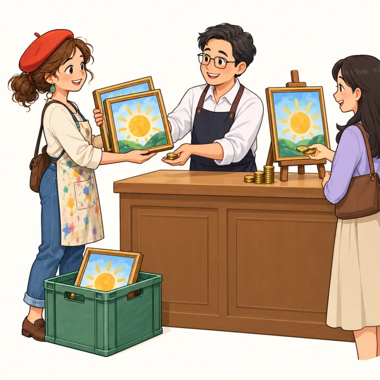 consignment（委託品・noun）の覚え方イラスト