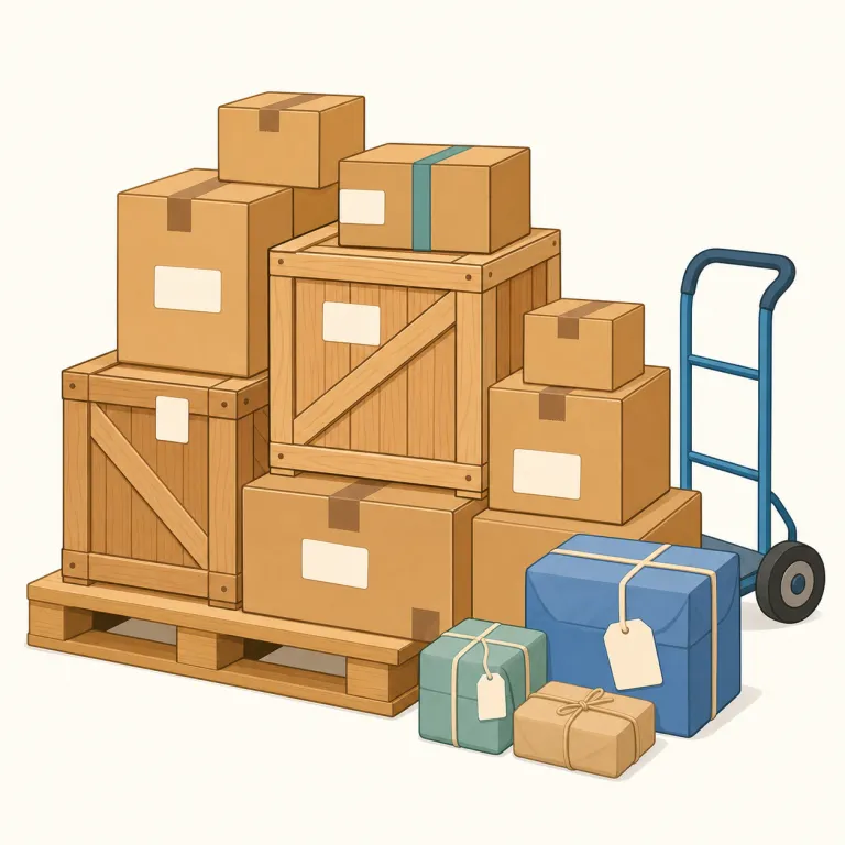 consignment（積み荷、貨物・noun）の覚え方イラスト