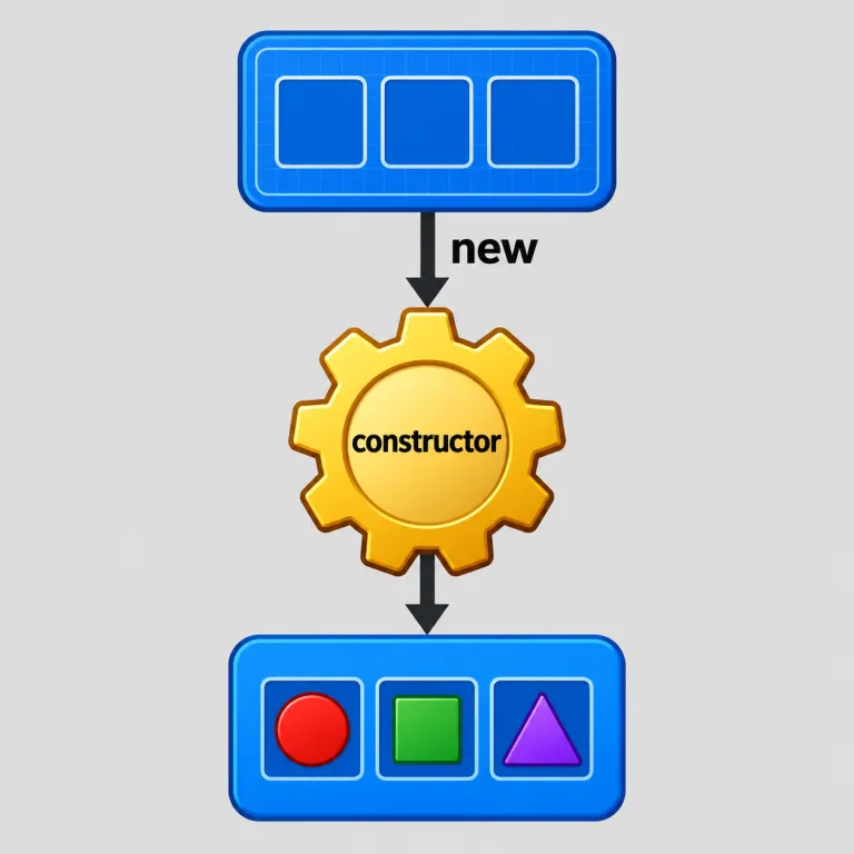 constructor（コンストラクター・noun）の覚え方イラスト