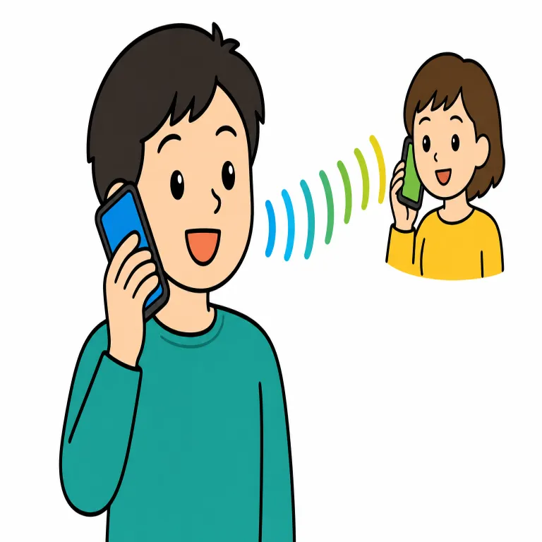 contact（連絡する・verb）の覚え方イラスト