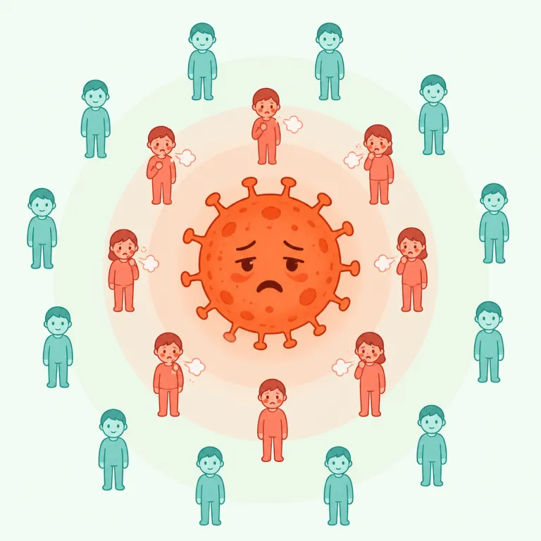 contagion（感染症・noun）の覚え方イラスト