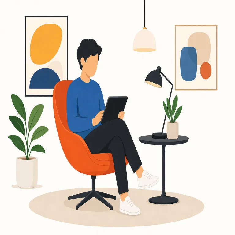 contemporary（現代の・形容詞）の覚え方イラスト — tempor- は「時間」に関わる語根で、contemporary の芯は「同じ時代にある」です