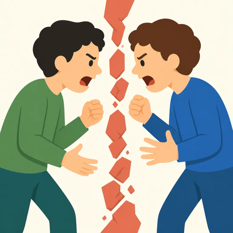 contentious（けんか早い・adjective）の覚え方イラスト