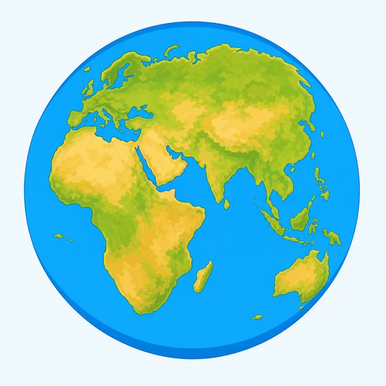 continent（大陸・名詞）の覚え方イラスト — continent は「一つにつながった大きな陸地」という中心イメージから、地理でいうアジア・アフリカなどの『大陸』を表します