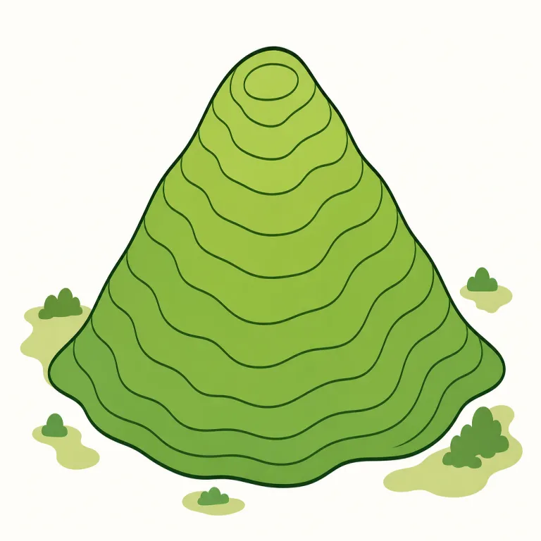 contour（輪郭、等高線・名詞）の覚え方イラスト — contour は「ただの線」ではなく、物の形や地形の起伏を浮かび上がらせる線として覚えると残りやすいです