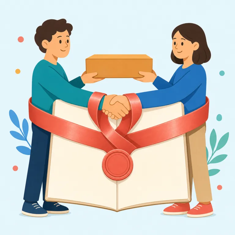 contractually（契約上・副詞）の覚え方イラスト — まず核は contract「契約」