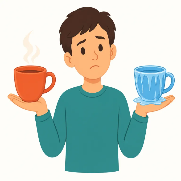 contradiction（矛盾・名詞）の覚え方イラスト — contradiction は「矛盾」、つまり二つの発言・事実・行動が互いに食い違い、同時には成り立たない状態です