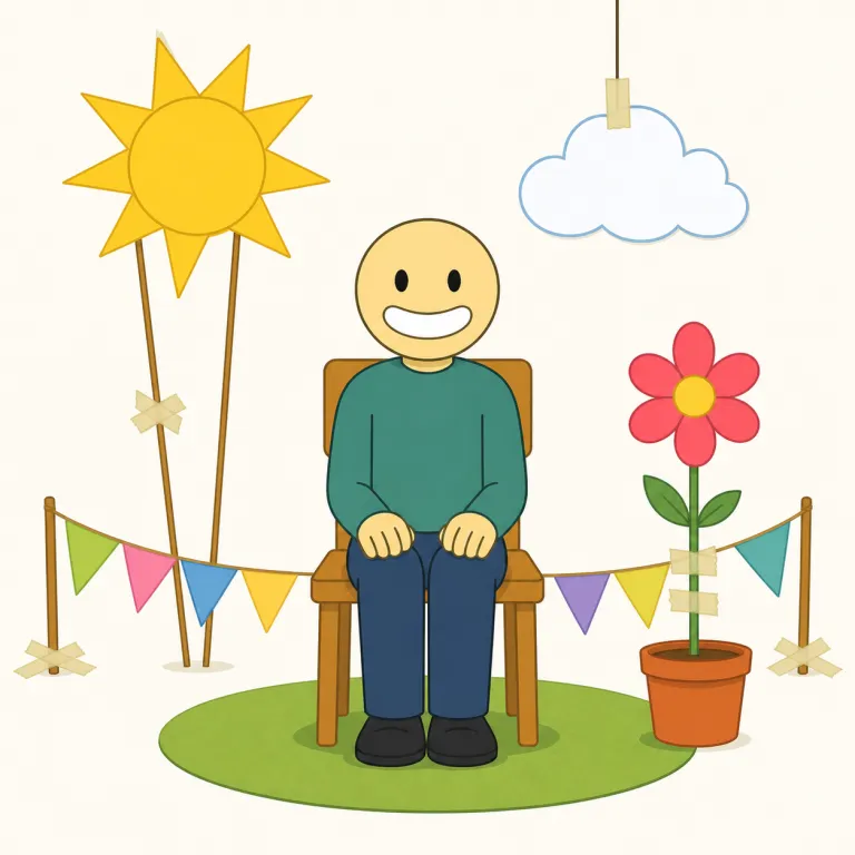 contrived（わざとらしい・形容詞）の覚え方イラスト — `contrived` はまず動詞 `contrive`（考え出す・仕組む）からつなげると覚えやすいです